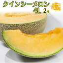 【ふるさと納税】 クインシーメロン 4L 2個 【8月発送開始】田舎の頑固おやじが厳選! メロン ギフト 高糖度 大玉 甘い 美味しいフルーツ