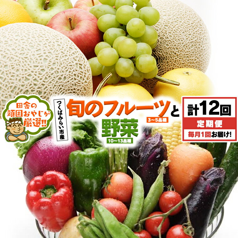 【ふるさと納税】【 定期便 】 旬のフルーツ と 野菜 の セット 毎月1回1年コース(計12回) 田舎の頑固...