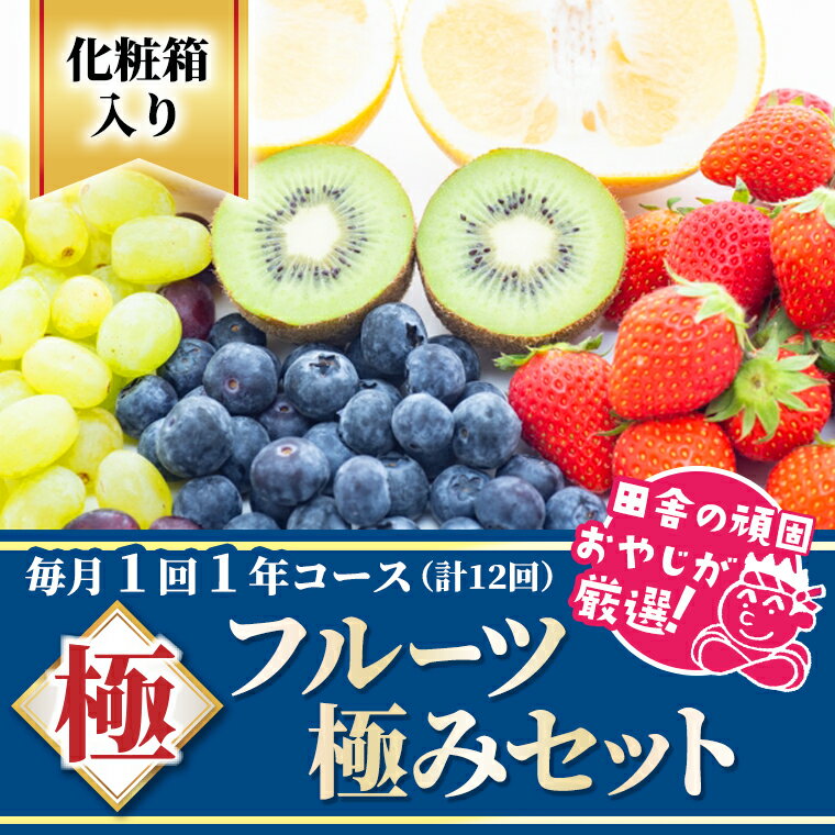 12位! 口コミ数「0件」評価「0」田舎の頑固おやじが厳選！フルーツ 極み 定期便 セット【 毎月1回 1年コース ( 計12回 ) 】［化粧箱入り］ ギフト フルーツ 果物 ･･･ 