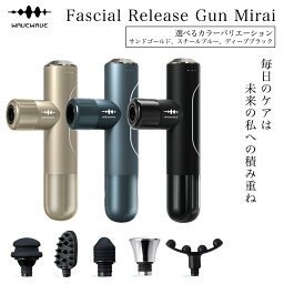 【ふるさと納税】\カラーが選べる/ WAVE WAVE Fascial Release Gun Mirai ( サンドゴールド / スチールブルー / ディープブラック ) リリースガン 筋膜リリース セルフケア フェイスケア ボディケア リフレッシュ ボディ 筋肉 振動マシン 電動 引き締め ほぐし マッサージ
