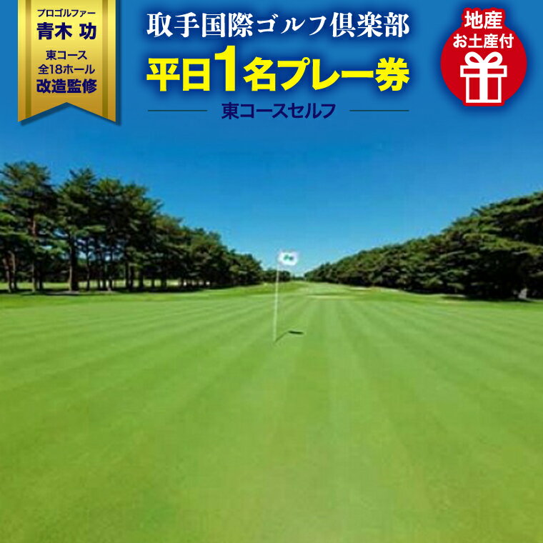 【ふるさと納税】 ゴルフ プレー 取手国際ゴルフ倶楽部〔平日1名プレー券地産お土産付〕東コースセルフ ＜関東地域＞　ゴルフ場　名門　有名　茨城