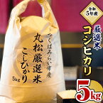 【ふるさと納税】【数量限定】 令和5年産 つくばみらい市 ＜丸松＞ 厳選米 コシヒカリ 5kg 新生活 プレゼント 新生活応援 必要なもの 便利 おすすめ 消耗品 一人暮らし 二人暮らし 必要