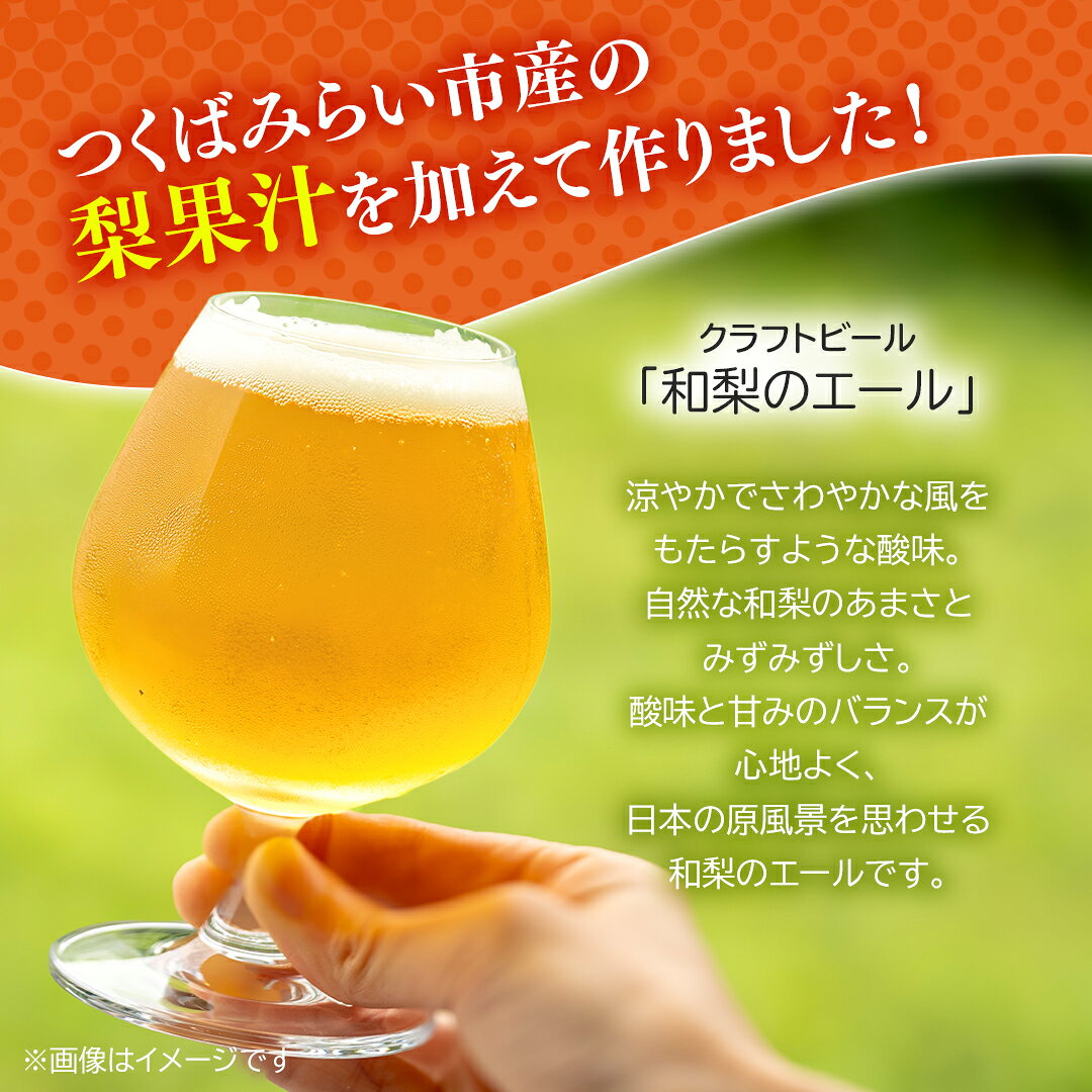 【ふるさと納税】地元農家が作る つくばみらい市産 梨 を使った クラフトビール 「和梨のエール」 と 梨のスパークリングワイン 「KOU」 飲み比べ セット 330ml 6本（2種×各3本） 地ビール スパークリング ワイン やわら飯塚農園