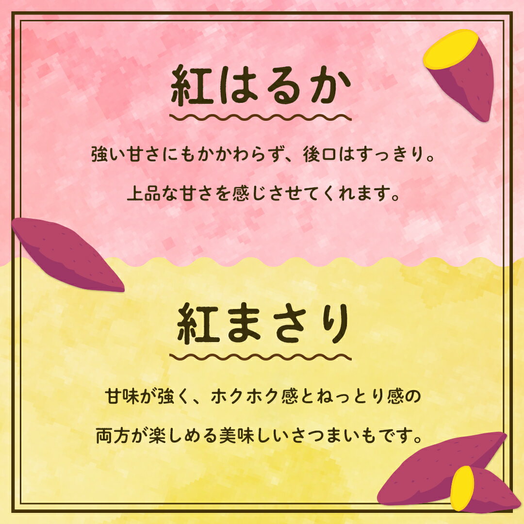 【ふるさと納税】【先行予約】 茨城県産 紅はるか／紅まさり 食べ比べ サイズS～2L さつまいも サツマイモ 紅はるか 紅まさり