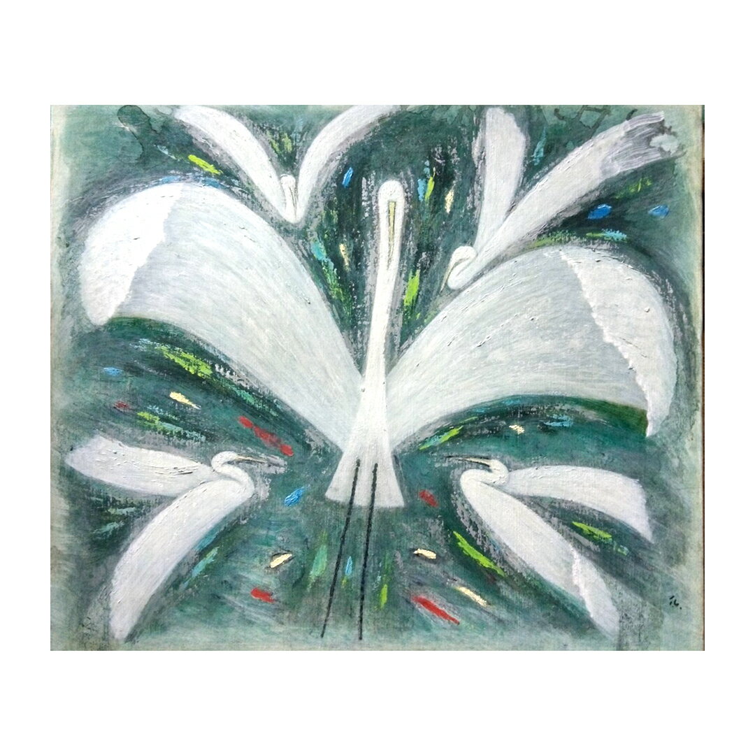 【ふるさと納税】【 限定 1点 】群れる 絵画 絵 アート アトリエ 飛動庵