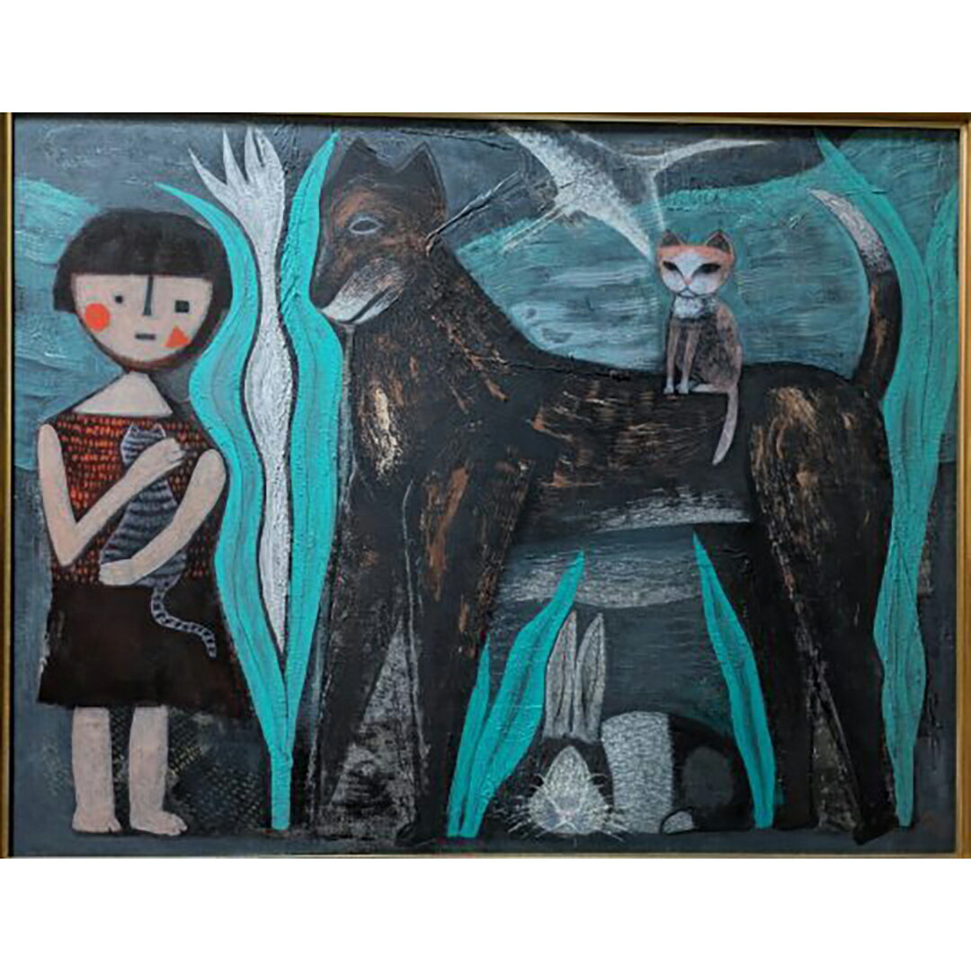 【ふるさと納税】 【 限定 1点 】ファミリー 絵画 絵 アート アトリエ 飛動庵