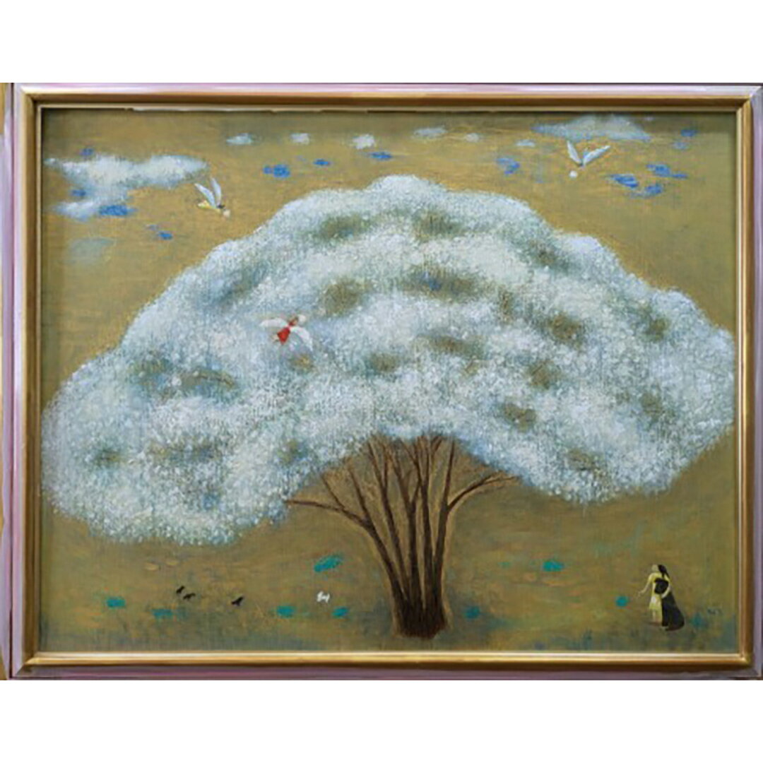 【ふるさと納税】 【 限定 1点 】ナンジャモンジャ(雲を運ぶテンシ) 絵画 絵 アート アトリエ 飛動庵