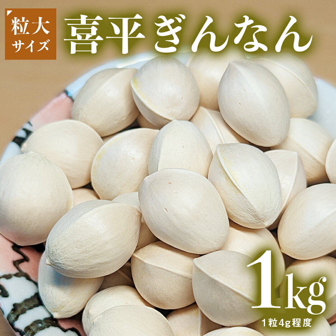 【ふるさと納税】喜平 ぎんなん 1.0kg (1粒4.0g程度) 【令和6年10月中旬より発送開始】 ぎんなん イチ...