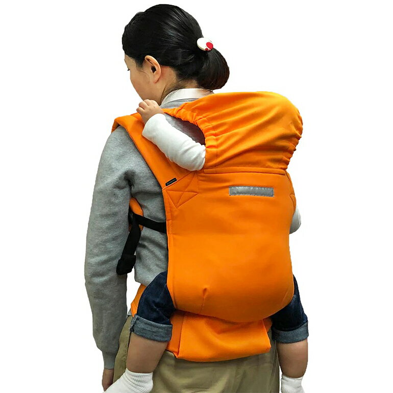 【ふるさと納税】EVACKiDS 避難くん 避難用1人抱きウエストベルトキャリー オレンジ 避難用 緊急 災害用 保育 防災用品 防炎 抱っこ おんぶ 3歳迄 収納袋 リフレクター ホイッスル 74-CM