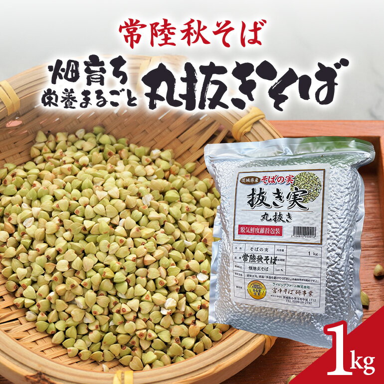 常陸秋そば 畑育ち 栄養まるごと 丸抜きそば 1kg そば 蕎麦 ソバ ブランド 健康 美容 グルテンフリー スーパーフード ギフト 茨城県産 国産 84-C