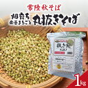 【ふるさと納税】常陸秋そば 畑育ち 栄養まるごと 丸抜きそば 1kg そば 蕎麦 ソバ ブランド 健康 美容 グルテンフリー スーパーフード ..