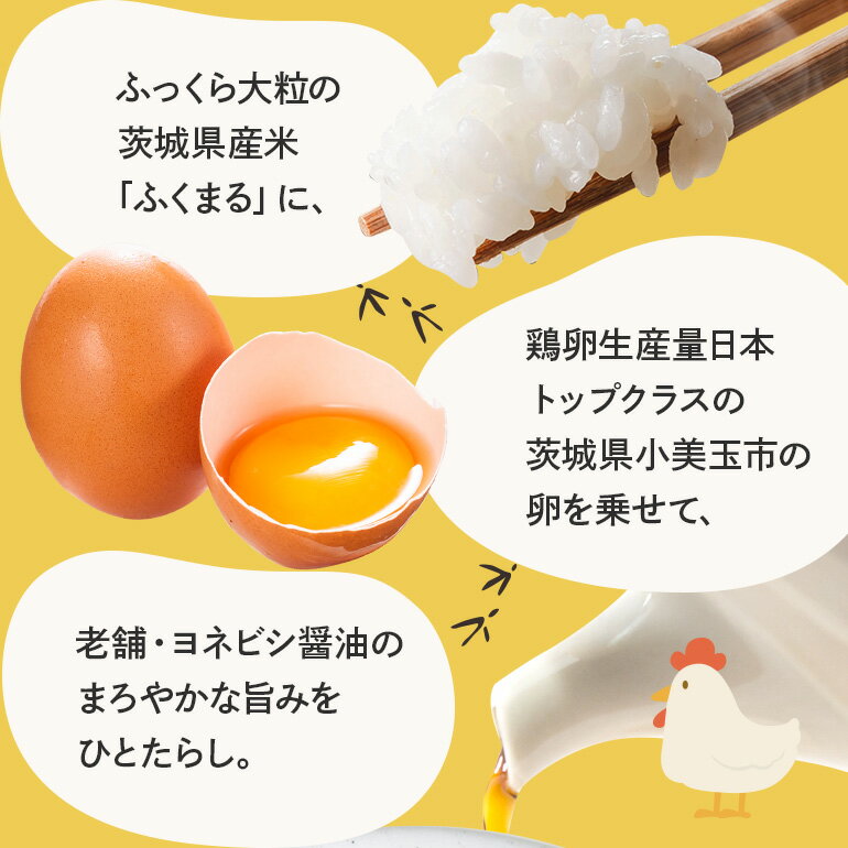 【ふるさと納税】おみたまごかけご飯セット 卵 たまご タマゴ 玉子 鶏卵 米 白米 うるち米 ふくまる ご飯 レトルト 醤油 しょうゆ セット 卵かけご飯 朝食 朝ご飯 国産 茨城県産 93-A