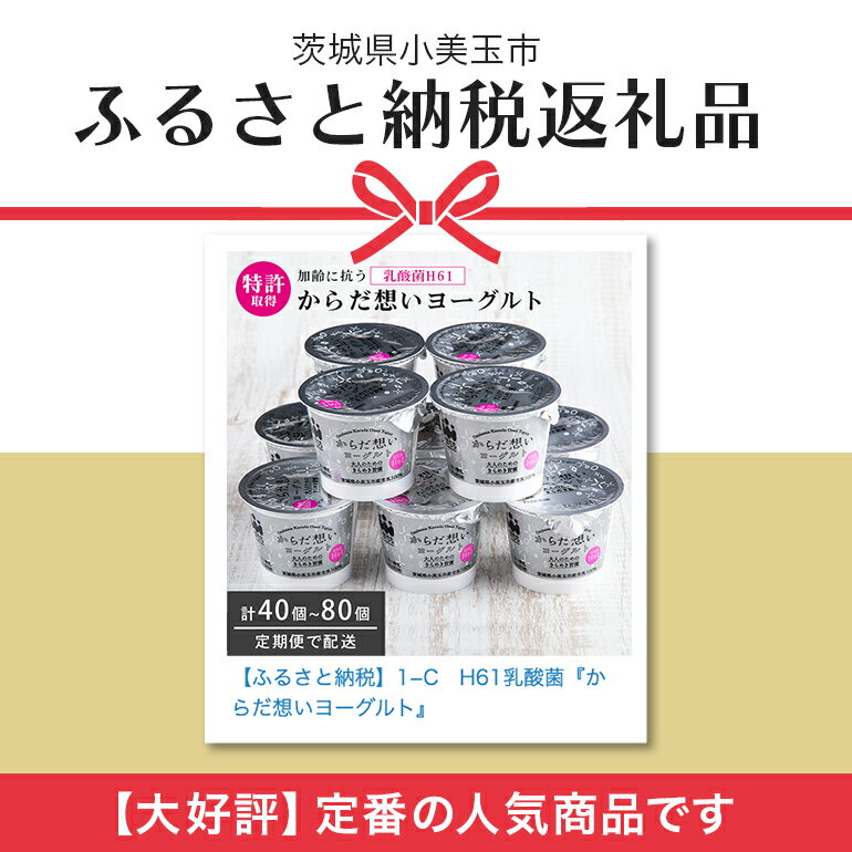 【ふるさと納税】【定期便2回】 H61乳酸菌 からだ想いヨーグルト 20個×4回 ヨーグルト 低糖 低カロリー H61 乳酸菌 アンチエイジング 健康 老化防止 腸内改善 美容 美肌 敏感肌 乾燥肌 抗酸化作用 1－C