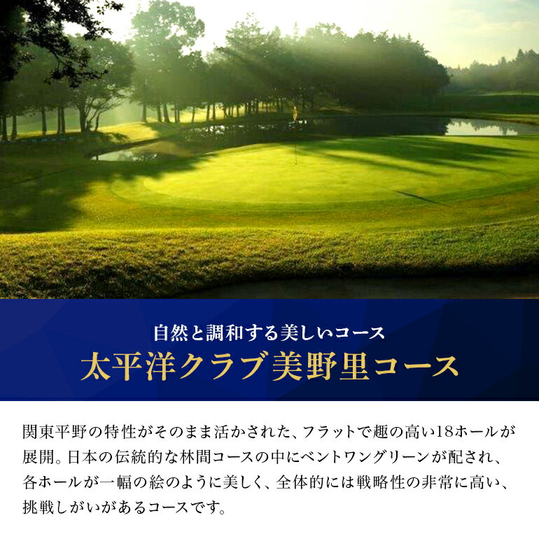 【ふるさと納税】ゴルフ場 太平洋クラブ美野里コース 利用券 2万円分 9万円分 15万円分 30万円分 20,000円分 90,000円分 150,000円分 300,000円分 ゴルフ チケット 首都圏 近場 関東地方 茨城県 体験 グリップ交換 試し打ち メンテナンス 関東 24-B 24-D 24-E 24-F