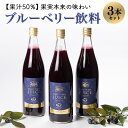 【ふるさと納税】果汁50%ブルーベリー飲料3本セット ブルーベリー ブルーベリー飲料 フルーツ 果物 フルーツジュース ジュース ビタミンE アントシアニン 栄...