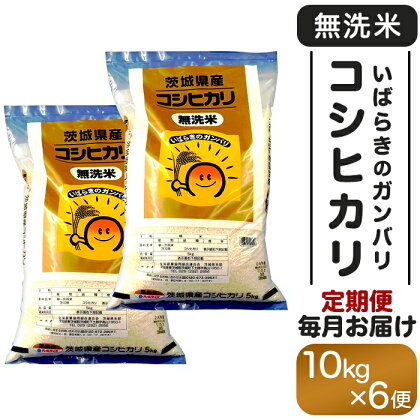 160 【6ヵ月連続お届け】茨城県産無洗米コシヒカリ10kg