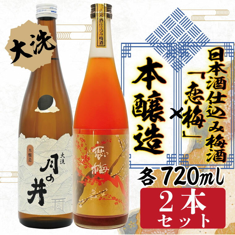 本醸造 720ml 日本酒 仕込み 梅酒 恋梅 720ml 2本 セット 月の井 大洗 地酒 国産梅 日本酒 茨城