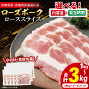 【ふるさと納税】【発送時期と内容量が選べる・小分け・真空パック】 国産豚肉 ローススライス 1kg 2kg 3kg ( 茨城県共通返礼品・茨城県産 ) ブランド豚 ローズポーク 茨城 国産 豚 豚肉 豚ロース ロース 豚しゃぶ しゃぶしゃぶ 生姜焼き 冷凍 発送時期が選べる 小分け