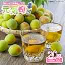 【ふるさと納税】はちみつ&梅ドリンク「元気梅」<180ml×20本>【配送不可地域:離島】 (AF006)