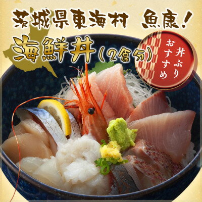 【魚康】海鮮丼orお刺身盛合わせ定食お食事チケット【1食分×2枚】【1279851】