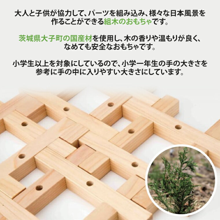 【ふるさと納税】【いばらきデザインセレクション最高賞受賞】親子で楽しめる組み木の玩具　もりの大工（AZ001）