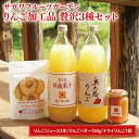 【ふるさと納税】サガワフルーツガーデン りんご加工品 贅沢3種セット【りんごジュース2本、ドライりんご1袋、りんごバター150g】(CC001)