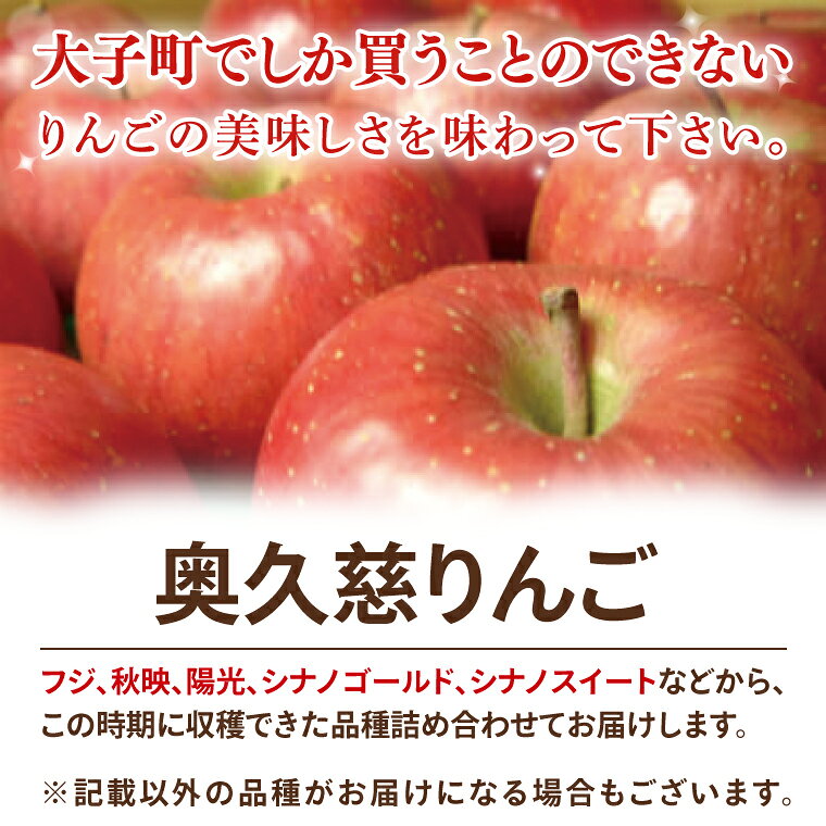 【ふるさと納税】先行予約 奥久慈 りんご 3kg 5kg 10kg 8 ～ 40玉 樹上完熟 茨城県 大子町 フルーツ 果物 国産 詰め合わせ ふじ 秋映 陽光 シナノゴールド シナノスイート 秋 旬 お取り寄せ 数量限定 【2026年9月中旬頃順次発送開始予定】(AI003-1)