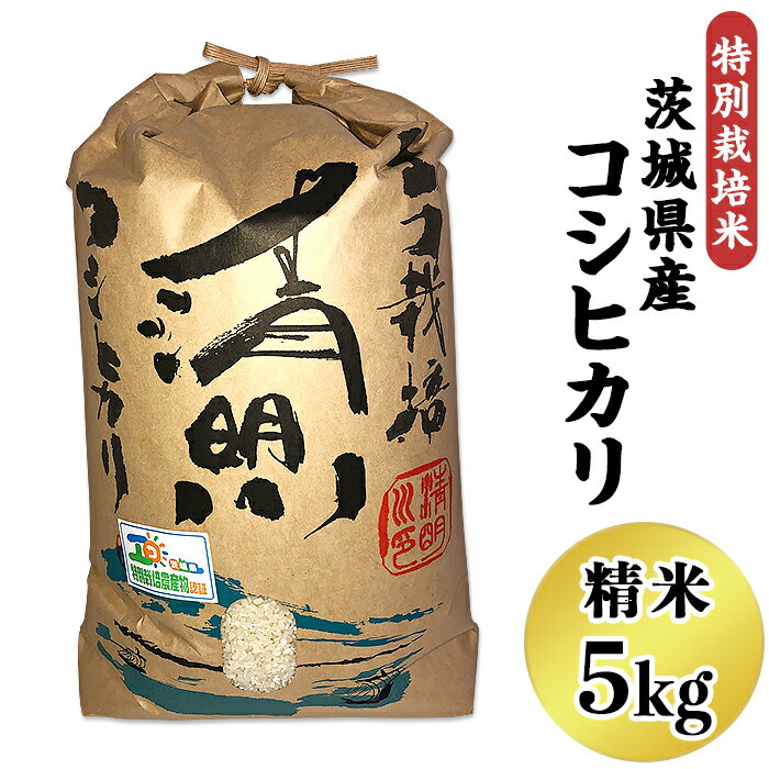 【ふるさと納税】20-01茨城県産コシヒカリ特別栽培米5kg【大地のめぐみ】...