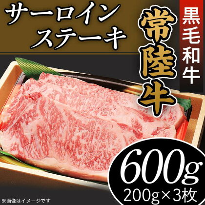 ステーキ A4 A5 ランク ステーキ 肉 サーロイン 茨城県 ブランド牛 常陸牛 黒毛和牛 45-02黒毛和牛「常陸牛」サーロインステーキ600g（200g×3枚）