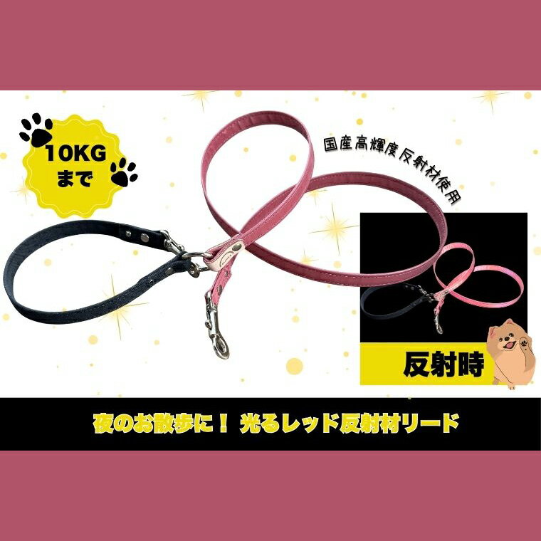 175位! 口コミ数「0件」評価「0.0」『レッド』犬用光るリード/特注高輝度反射材使用【小型犬用10キロまで】｜散歩 愛犬 夜散歩 阿見町 茨城県（40-33）