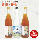 【ふるさと納税】あみの梅酒・そば焼酎 華梅2本・桜蕎1本 3本セット【南高梅 熟成梅酒 常陸秋そば ロック ソーダ割 阿見町 茨城県】(42-04)