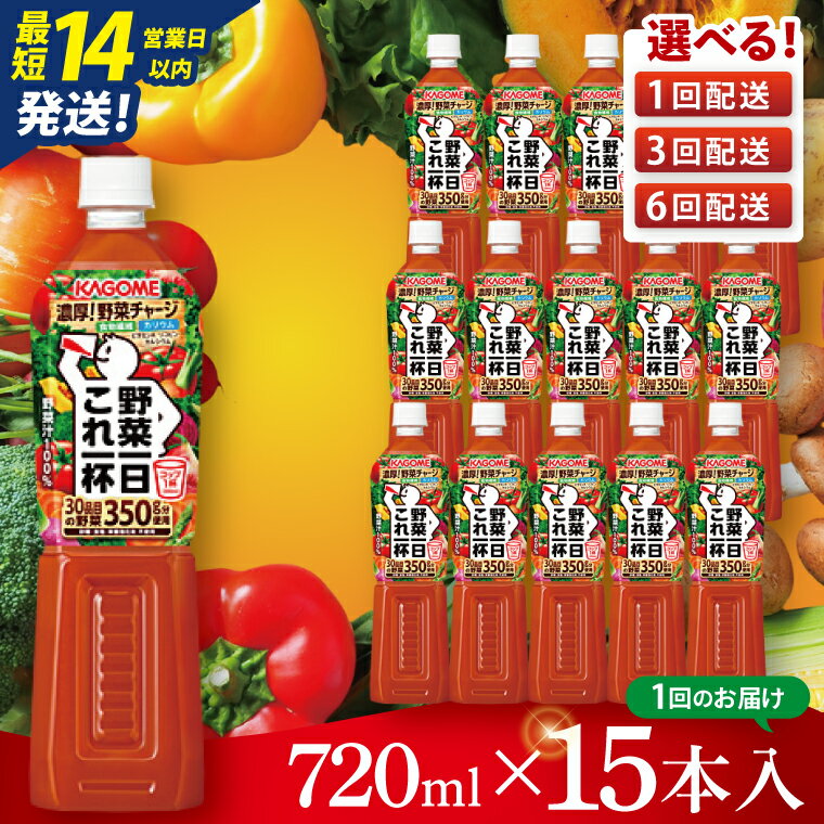 [選べる定期便回数]カゴメ野菜一日これ一杯 720ml×15本|KAGOME 野菜 果実 おいしい 手軽 ジュース 飲料 野菜ジュース(93-214)