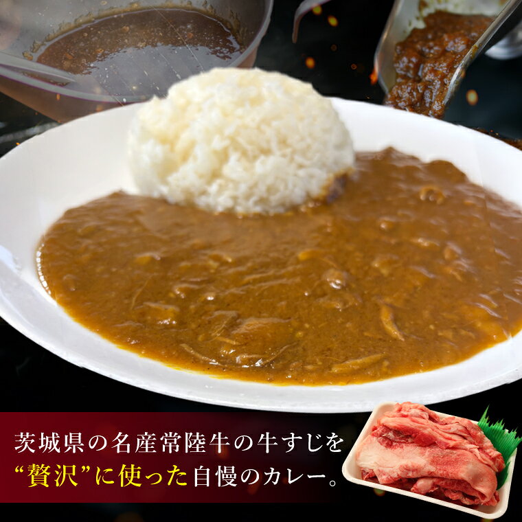 【ふるさと納税】常陸牛 牛すじカレー 2食分 (1人前約150g) 牛肉 高級 本格 簡単調理 ご当地グルメ 人気 贅沢 冷凍 お取り寄せ ビーフカレー 茨城県 阿見町（100-04） f084433-ami-10000732 茨城県阿見町 サンプル画像2