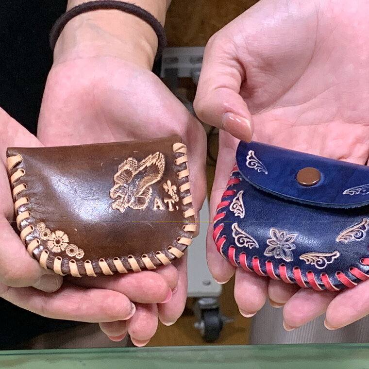 【ふるさと納税】商品券【レザークラフト体験 コインケース制作（一名様で1個）編】手作り 革小物 体験チケット ワークショップ ギフト プレゼント 初心者OK ハンドメイド（104-03） f084433-ami-10000737 茨城県阿見町 サンプル画像3