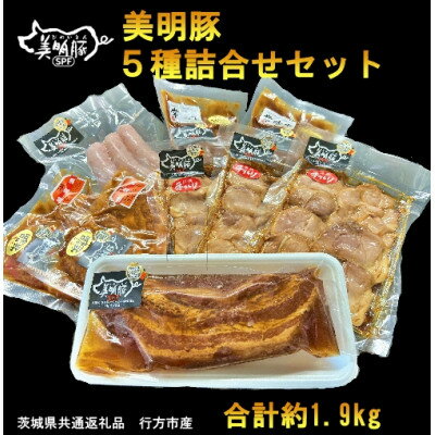 [美明豚]5種の詰め合わせセット(茨城県共通返礼品・行方市産)[配送不可地域:離島・沖縄県]