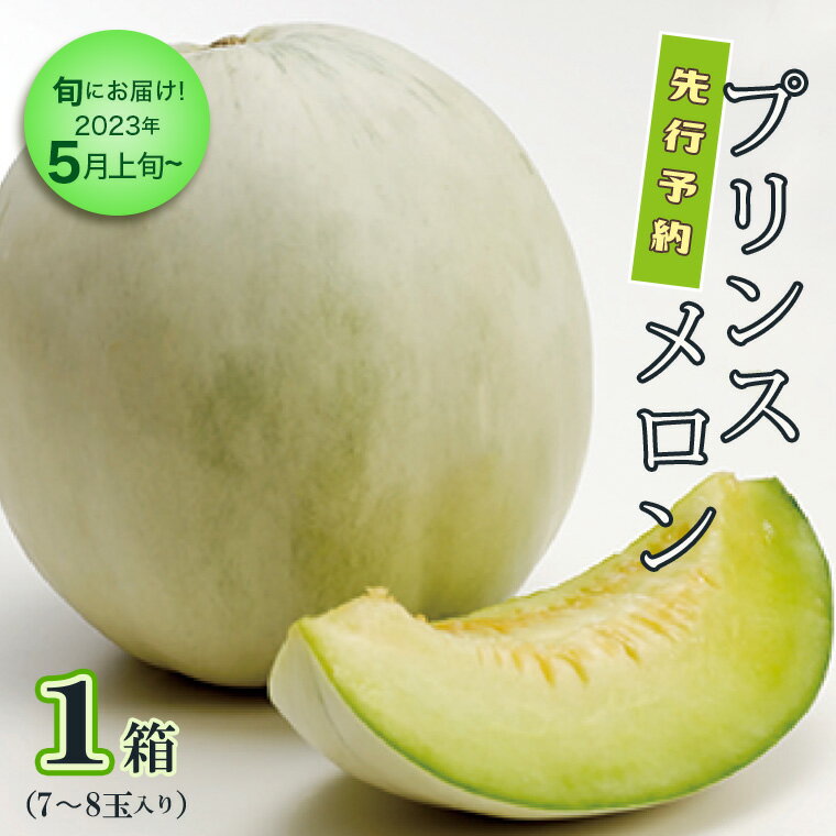 【ふるさと納税】＜先行予約＞【5月上旬以降発送】　プリンスメロン　1箱　（7～8玉入り） 期間限定 めろん 果物 フルーツ 甘いのサムネイル
