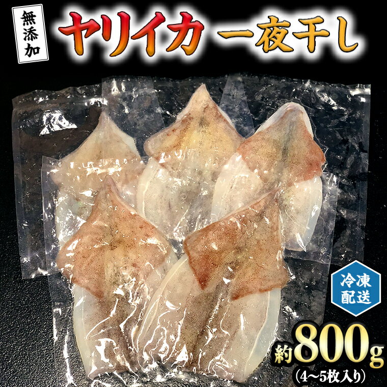 魚介類・水産加工品(イカ)人気ランク30位　口コミ数「1件」評価「5」「【ふるさと納税】＜2023年2月以降発送＞ 【無添加】 ヤリイカ 一夜干し 約800g (4～5枚入り) 冷凍 干物」