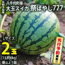 【ふるさと納税】<先行予約>【6月中旬以降発送】令和5年産 八千代町産 大玉 スイカ 優以上 1箱 L2玉(1玉約6kg) 祭ばやし777 期間限定 産地直送 果物 フルーツ スイカ すいか 西瓜 甘い 夏