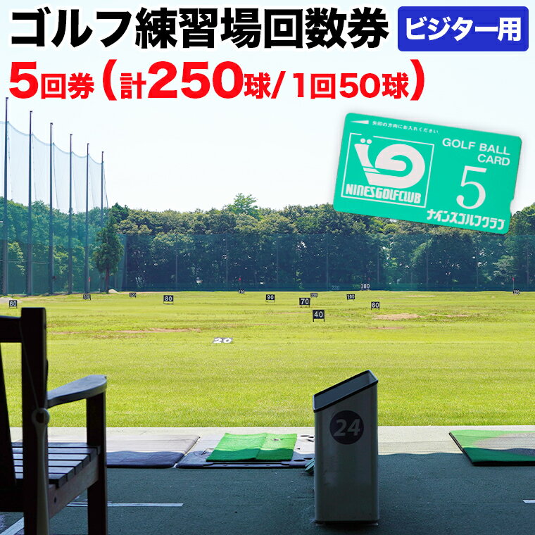 ゴルフ練習場回数券 5回券(250球) ビジター用 イベントやチケット ゴルフ場利用券 打ちっぱなし 回数券 アウトドア ビジター