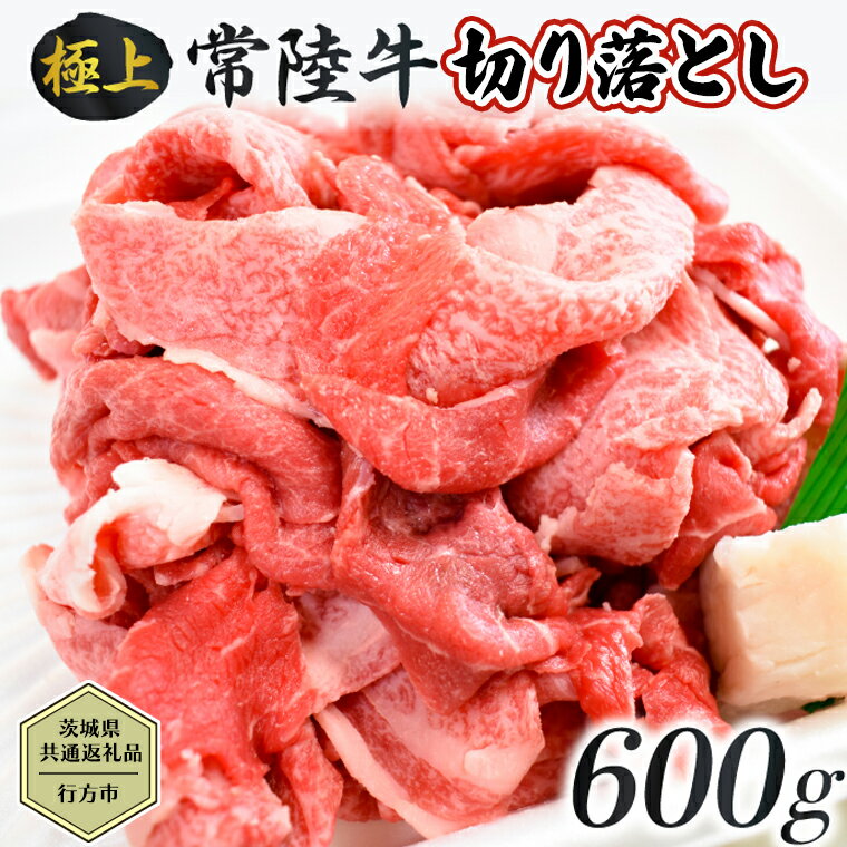 [茨城県共通返礼品/行方市] 常陸牛 切り落とし 約600g 牛肉 牛 ひたち牛 ブランド牛 贈答用 国産 黒毛和牛 最高級 切り落とし スライス しゃぶしゃぶ カレー 煮物 [CF006ya]