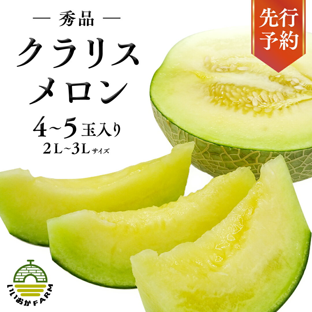 【ふるさと納税】【 令和7年産 】【 先行予約 】クラリスメロン 秀品 1箱 4玉~5玉入り 飯岡 メロン クラリス 青肉 果物 フルーツ 甘い