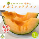 【ふるさと納税】【 令和7年産 】【 先行予約 】タカミレッドメロン 特秀品 1玉 糖度 16度以上 光センサー 厳選 プレミアム 飯岡 メロン 貴味 タカミ ...