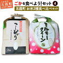 【ふるさと納税】ごかを食べよう!セット4(コシヒカリ2kg・ミルキークイーン2kg)精米　【1279608】 1