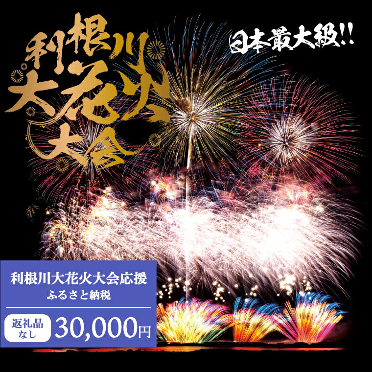 [返礼品なし]利根川大花火大会応援ふるさと納税 (30000円分) [茨城県境町]