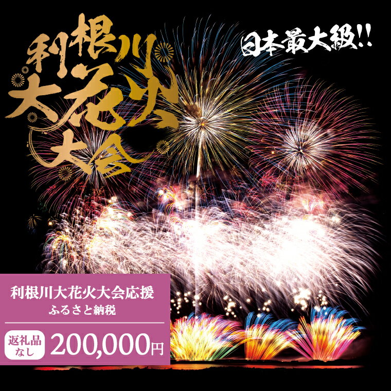 【ふるさと納税】【返礼品なし】利根川大花火大会応援ふるさと納税 (200000円分) 【茨城県境町】 1