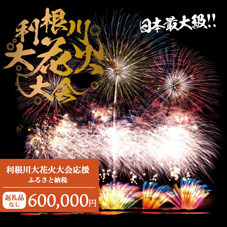 【返礼品なし】利根川大花火大会応援ふるさと納税 (600000円分) 【茨城県境町】