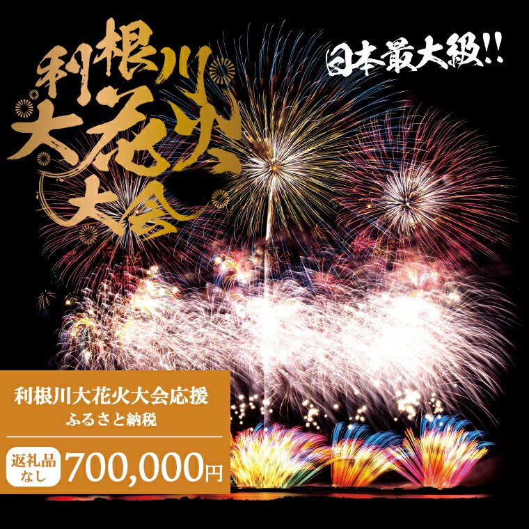 13位! 口コミ数「0件」評価「0」【返礼品なし】利根川大花火大会応援ふるさと納税 (700000円分) 【茨城県境町】