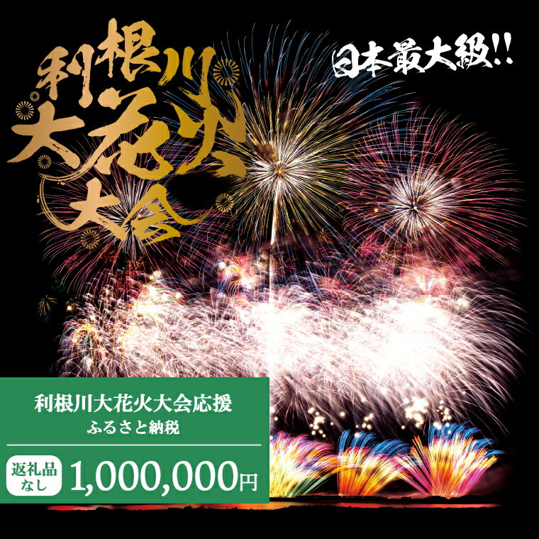 【返礼品なし】利根川大花火大会応援ふるさと納税 (1000000円分) 【茨城県境町】