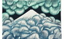 【ふるさと納税】<数量限定>木版画 雲・不二(A)(40cm×58cm・額付)