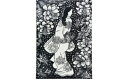 【ふるさと納税】<数量限定>木版画 花美人(B)(40cm×28cm・額付)